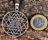 Sri Yantra 131 mit Schlangenkette - Silber