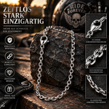 Schlichte Kette 2 mm - silbern - Edelstahl