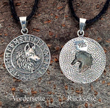 Anhänger 352 Wolfskopf - Silber