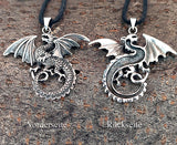 Drache 236 mit Schlangenkette - Silber