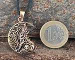 Anhänger 157 Wolf im Mond - Bronze