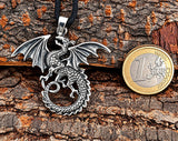 Drache 236 mit Schlangenkette - Silber