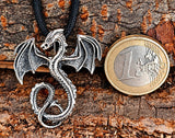 Drache 235 mit Schlangenkette - Silber