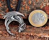 Drache 315 mit Schlangenkette - Silber