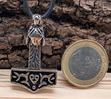 Thorshammer 225 mit Königskette - Silber