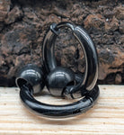 Klappcreole schwarz 10 x 2,5 mm - Edelstahl kcschw11
