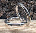 Klappcreole silbern 14mm - Edelstahl kcsi04