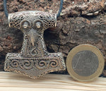 Thorshammer 150 mit Schlangenkette - Silber