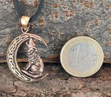 Anhänger 156 Wolf im Mond - Bronze