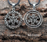 Metatrons Würfel 202 mit Schlangenkette - Silber