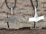 Thorshammer 76 mit Korbkette - Silber