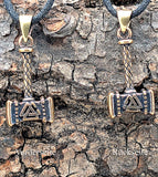 Anhänger 207 Thorshammer mit Valknut - Bronze