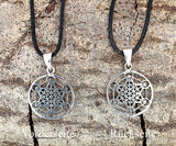 Anhänger 402 - Metatrons Würfel mit Silberkette