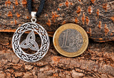 Keltenknoten 255 mit Schlangenkette - Silber