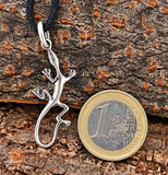 Echse 3 mit Schlangenkette - Silber