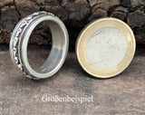 Totenkopf-Drehring, Gr. 54-70 (ring3) - Silber