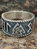 Ring Wotansknoten Valknut, Gr. 52-74 (wota2) - Silber
