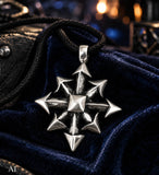Chaosstern 60 mit Schlangenkette - Silber