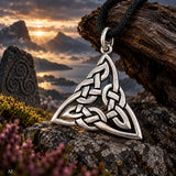 Keltischer Knoten 108 mit Schlangenkette - Silber