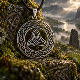Keltenknoten 255 mit Schlangenkette - Silber