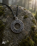 Runenkreis 30 mit Schlangenkette - Silber