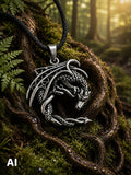 Drache 288 mit Schlangenkette - Silber