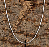 Schlangenkette 1 mm - hell - Silber