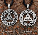 Keltenknoten 255 mit Schlangenkette - Silber