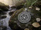 Triskele 318 mit Schlangenkette - Silber