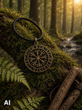 Anhänger 122 Wikinger Kompass - Bronze