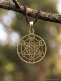 Anhänger 186 Metatrons Würfel - Bronze
