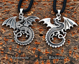 Drache 236 mit Schlangenkette - Silber