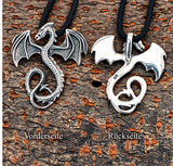 Drache 235 mit Schlangenkette - Silber