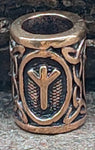 Bartperle Rune Algiz - 1 - Bronze