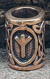Bartperle Rune Algiz - 1 - Bronze