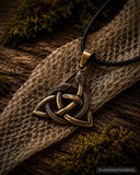 Anhänger 198 Triquetra mit Schlangen - Bronze