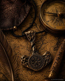 Anhänger 209 Thorshammer mit Vegvisir - Bronze