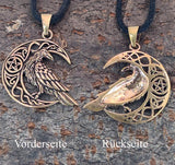 Anhänger 158 Rabe im Mond - Bronze