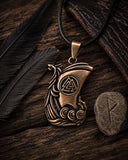 Anhänger 204 Wikinger-Schiff - Bronze