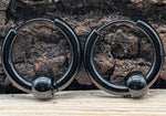 Klappcreole schwarz 12 x 2,5 mm - Edelstahl kcschw12