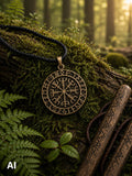 Anhänger 126 Wikinger Kompass - Bronze