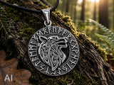 Wolfskopf 353 mit Schlangenkette - Silber