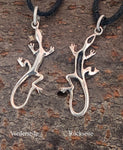 Echse 3 mit Schlangenkette - Silber