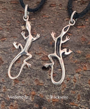 Echse 3 mit Schlangenkette - Silber