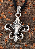 Fleur-de-Lis 40 A mit Schlangenkette - Silber