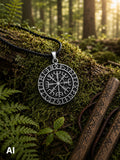 Wikinger Kompass 218 mit Korbkette - Silber