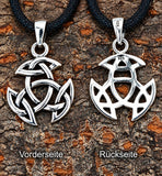 Keltischer Knoten 107 mit Schlangenkette - Silber