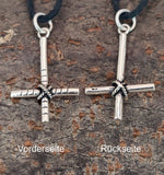 Kreuz 65 mit Schlangenkette - Silber