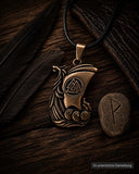 Anhänger 204 Wikinger-Schiff - Bronze