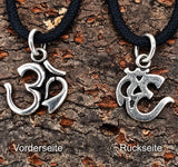 Om / Aum 121 mit Schlangenkette - Silber